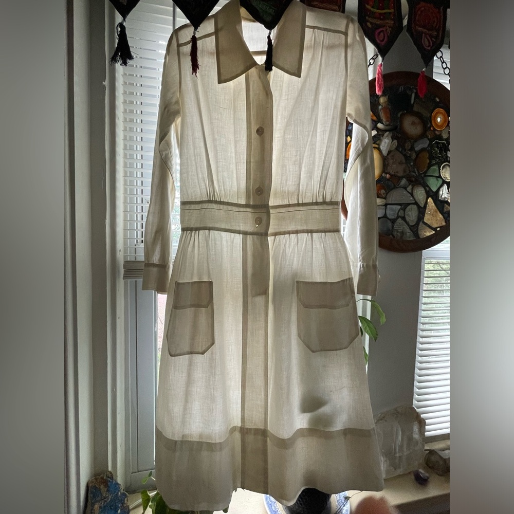 Antique 1940’s WW2 White Cotton Nurse Nun Uniform-call the midwife Wes Anderson